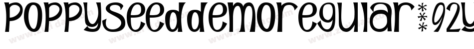 PoppySeedDemoRegular-92Y2字体转换