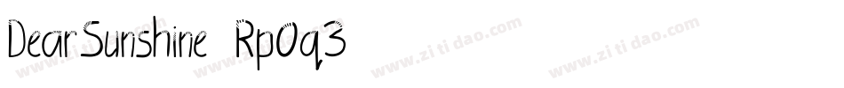 DearSunshine-Rp0q3字体转换