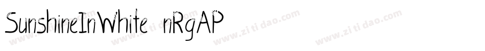 SunshineInWhite-nRgAP字体转换