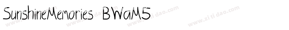 SunshineMemories-BWaM5字体转换