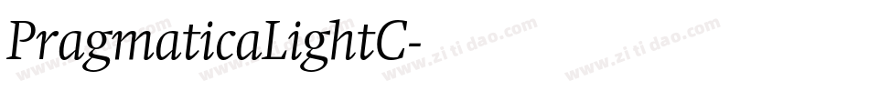 PragmaticaLightC字体转换