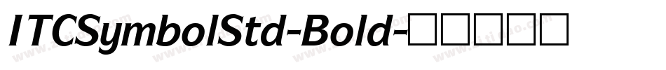 ITCSymbolStd-Bold字体转换