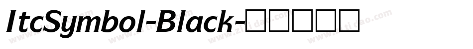 ItcSymbol-Black字体转换