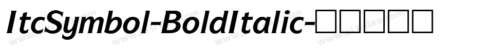 ItcSymbol-BoldItalic字体转换