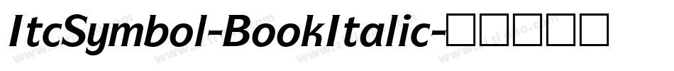 ItcSymbol-BookItalic字体转换