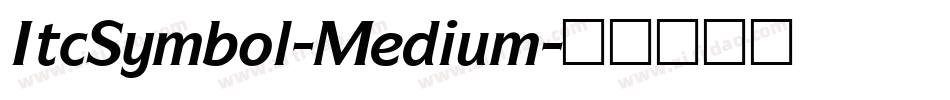 ItcSymbol-Medium字体转换