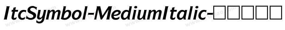 ItcSymbol-MediumItalic字体转换
