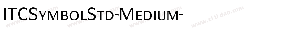 ITCSymbolStd-Medium字体转换