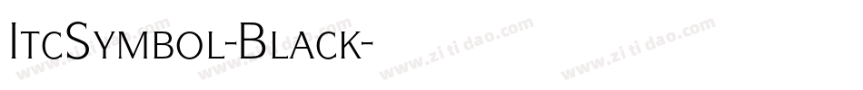 ItcSymbol-Black字体转换