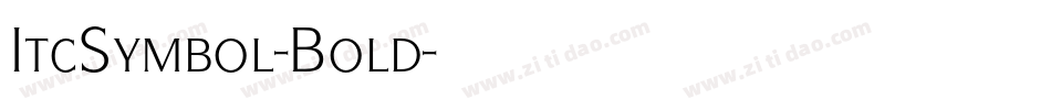 ItcSymbol-Bold字体转换