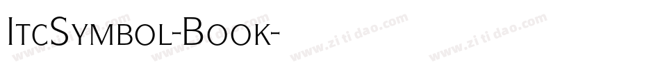 ItcSymbol-Book字体转换
