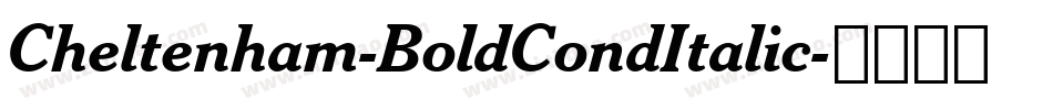 Cheltenham-BoldCondItalic字体转换