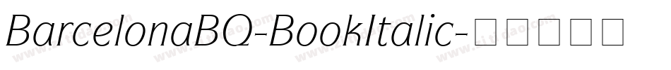 BarcelonaBQ-BookItalic字体转换