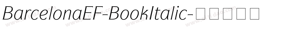 BarcelonaEF-BookItalic字体转换