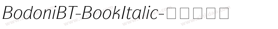 BodoniBT-BookItalic字体转换