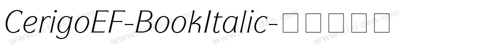 CerigoEF-BookItalic字体转换