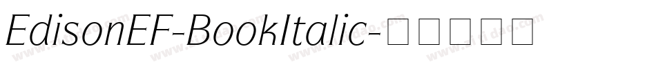 EdisonEF-BookItalic字体转换
