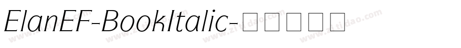 ElanEF-BookItalic字体转换