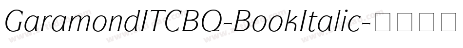 GaramondITCBQ-BookItalic字体转换