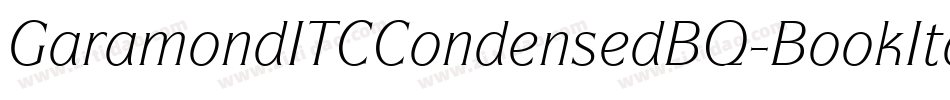 GaramondITCCondensedBQ-BookItalic字体转换