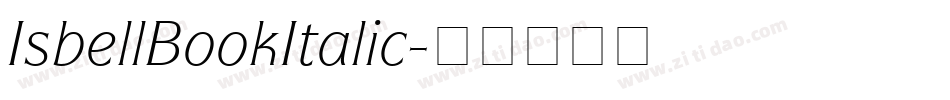 IsbellBookItalic字体转换