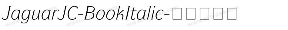 JaguarJC-BookItalic字体转换