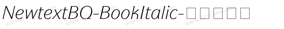 NewtextBQ-BookItalic字体转换