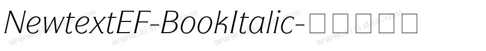 NewtextEF-BookItalic字体转换