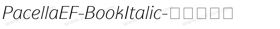 PacellaEF-BookItalic字体转换