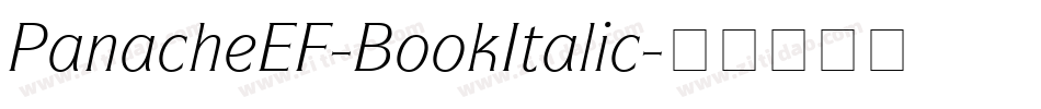 PanacheEF-BookItalic字体转换