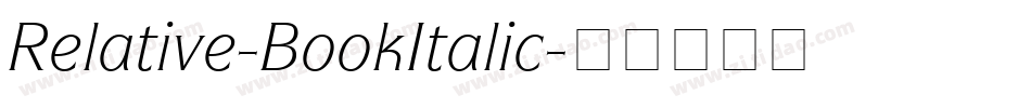 Relative-BookItalic字体转换