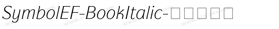 SymbolEF-BookItalic字体转换
