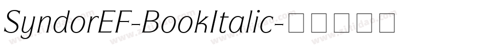 SyndorEF-BookItalic字体转换