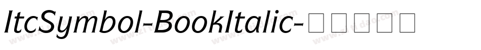 ItcSymbol-BookItalic字体转换