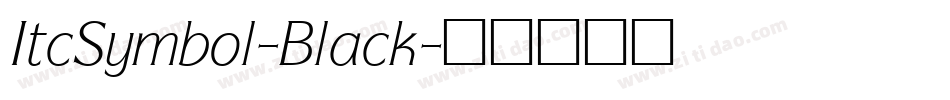 ItcSymbol-Black字体转换