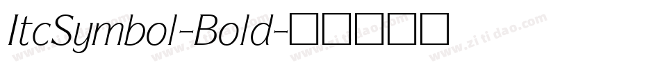 ItcSymbol-Bold字体转换