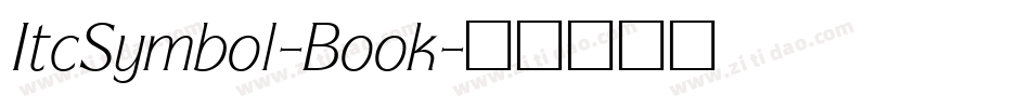 ItcSymbol-Book字体转换