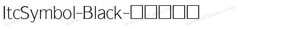 ItcSymbol-Black字体转换