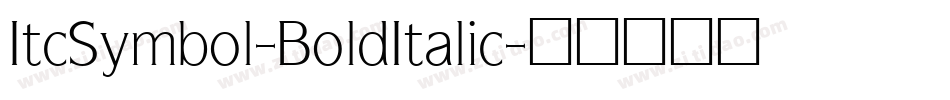 ItcSymbol-BoldItalic字体转换