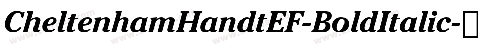 CheltenhamHandtEF-BoldItalic字体转换