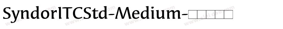 SyndorITCStd-Medium字体转换