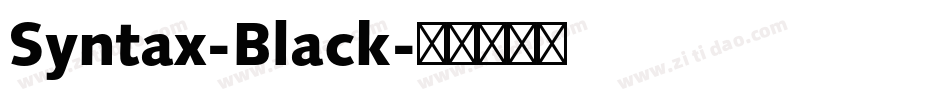 Syntax-Black字体转换