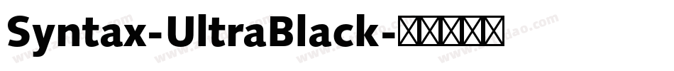 Syntax-UltraBlack字体转换