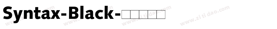 Syntax-Black字体转换
