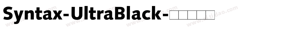 Syntax-UltraBlack字体转换