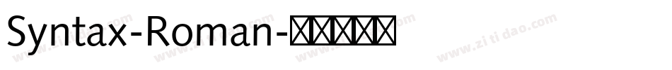 Syntax-Roman字体转换