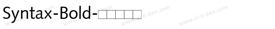 Syntax-Bold字体转换