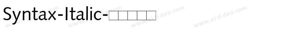 Syntax-Italic字体转换