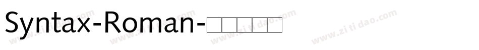 Syntax-Roman字体转换