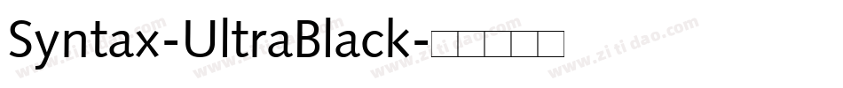 Syntax-UltraBlack字体转换